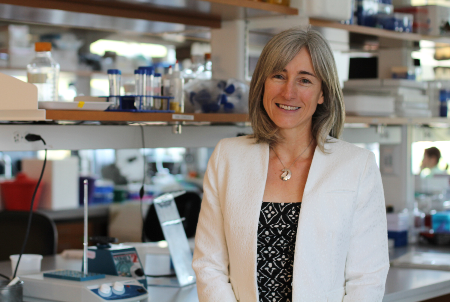 A woman in a lab